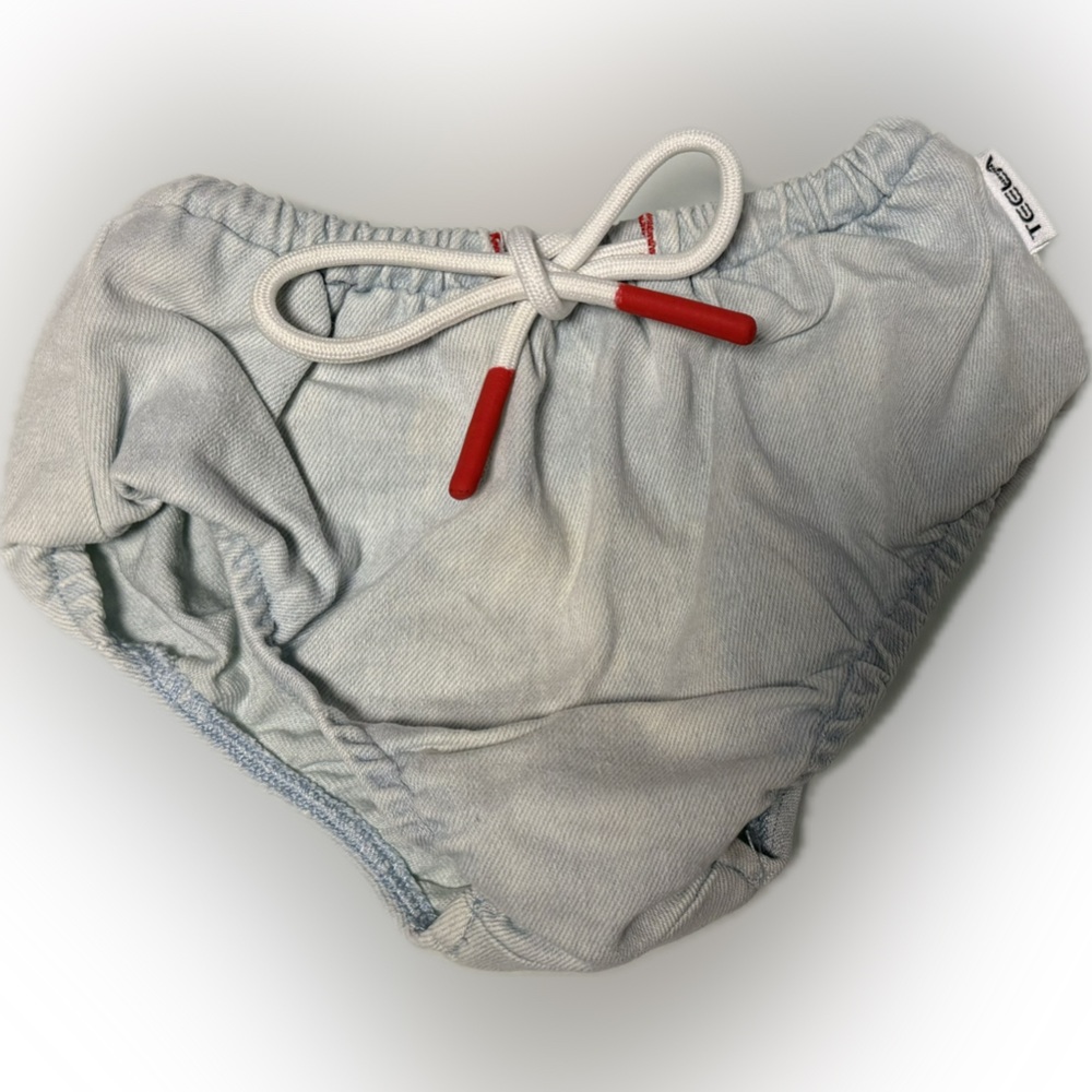 Light Blue Kids Shorts with Drawstring